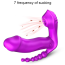 Анально-вагинально-клиторальный вибратор с подогревом Boss Series Foxshow, фиолетовый - Фото №6