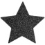 Прикраси для сосків Bijoux Indiscrets Flash Glitter Pasties Star, чорні - Фото №2