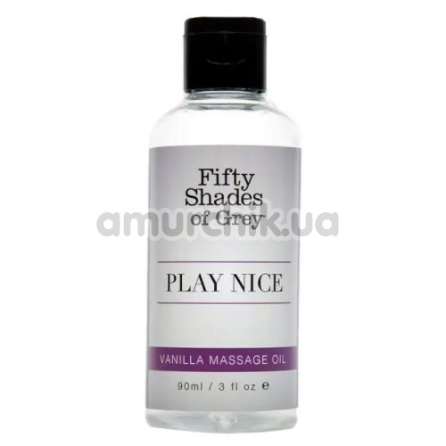 Масажна олія Fifty Shades of Grey Play Nice Vanilla Massage Oil - ваніль, 90 мл - Фото №1