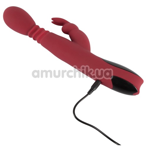 Вибратор с подогревом Rechargeable Massager For Her Rabbit Vibrator, красный