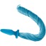 Анальная пробка с голубым хвостом Unicorn Tails Pastel, голубая - Фото №4