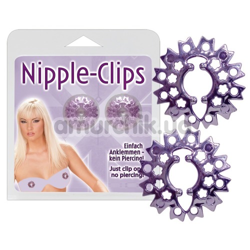 Прикраси для сосків Nipple Clips, фіолетові