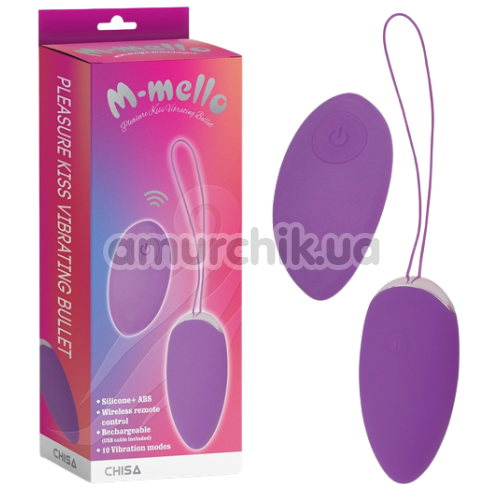 Виброяйцо M-Mello Pleasure Kiss Vibrating Bullet, фиолетовое