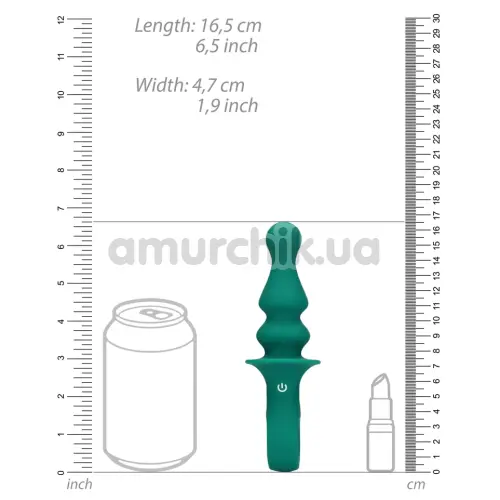 Анальний вібратор Loveline Pawn Shaped Anal Vibrator, зелений