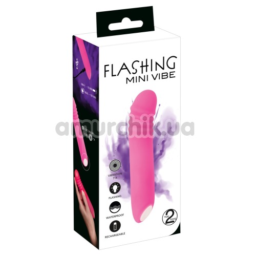Вибратор для точки G Flashing Mini Vibe 551732, розовый