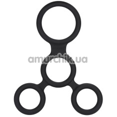 Эрекционное кольцо для члена Full Erection Spreader Cock Ring, черное - Фото №1