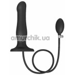 Фалоімітатор Strap-On-Me Inflatable Dildo Plug, чорний - Фото №1