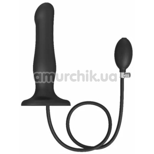 Фалоімітатор Strap-On-Me Inflatable Dildo Plug, чорний - Фото №1