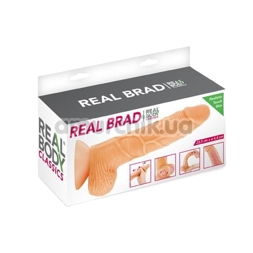 Фаллоимитатор Real Body Real Brad, телесный