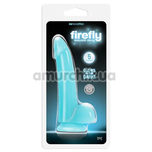 Фалоімітатор Firefly Smooth Dong 5 Inches, блакитний