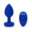 Анальная пробка с вибрацией B-Vibe Vibrating Jewel Plug L/XL, синяя - Фото №0