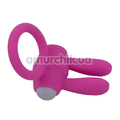 Виброкольцо Power Clit Cockring Rabbit, розовое