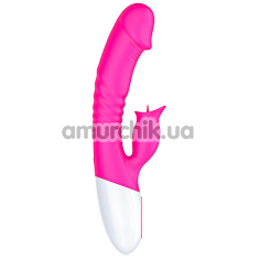 Вибратор с подогревом FoxShow Silicone 7 Function Vibrator, розовый - Фото №1