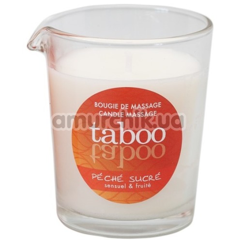 Масажна свічка Taboo Peche Sucre - персик, 60 мл - Фото №1
