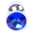Анальная пробка с синим кристаллом Exclusivity Jewellery Silver Plug, серебряная - Фото №3