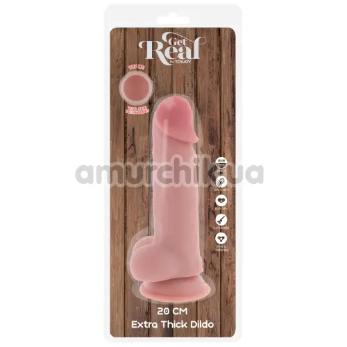 Фаллоимитатор Get Real 20 cm Extra Thick Dildo, телесный