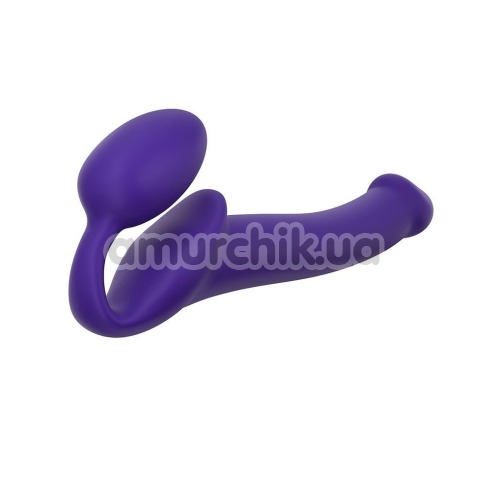 Безпасковий страпон Strap-On-Me Silicone Bendable Strap-On M, фіолетовий
