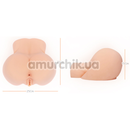 Штучна вагіна та анус з вібрацією Kokos Oknyeo, тілесна