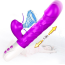 Вибратор с пульсацией и подогревом Foxshow Silicone 3 Thrusting, фиолетовый - Фото №4