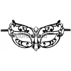 Маска на глаза металлическая с прозрачными стразами Easy Toys Venetian Mask, черная - Фото №1