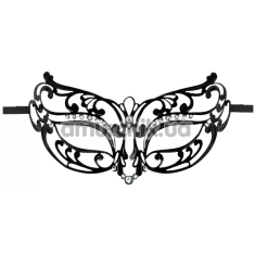 Маска на очі металічна з прозорими стразами Easy Toys Venetian Mask, чорна - Фото №1