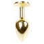 Анальная пробка с прозрачным кристаллом Exclusivity Jewellery Gold Plug, золотая - Фото №5