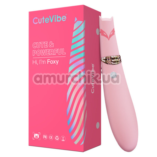 Симулятор орального сексу для жінок CuteVibe Cute&Powerful Hi I'm Foxy, світло-рожевий