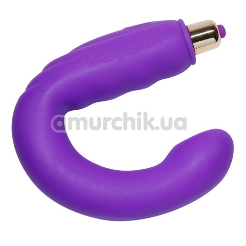 Вибратор клиторальный и точки G Groovy Chick, фиолетовый - Фото №1