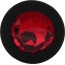 Анальна пробка з червоним кристалом SWAROVSKI Zcz, чорна - Фото №2