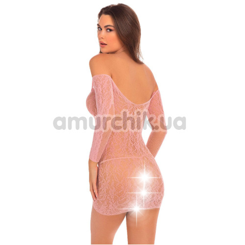 Сукня Demure Long Sleeved Mini Dress, рожева