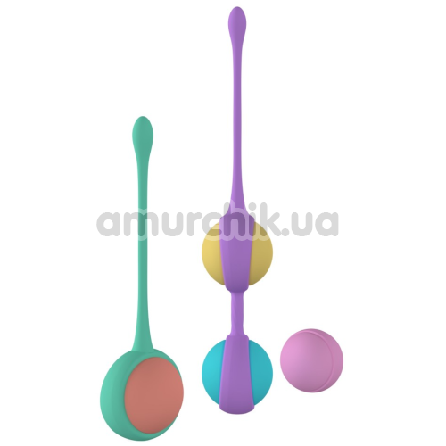 Набор вагинальных шариков Party Color Toys Boly, радужный - Фото №1