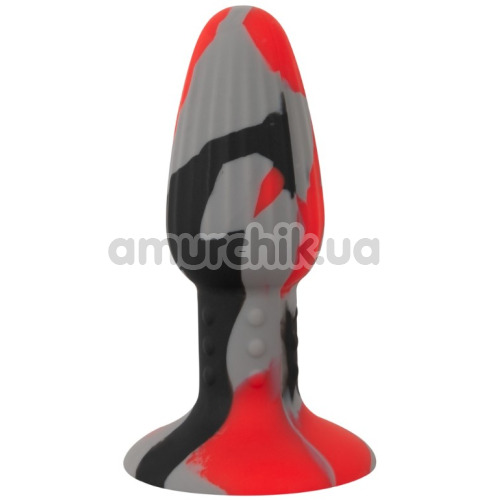 Анальна пробка Anos Tricolour Butt Plug With Suction Cup, мультикольорова