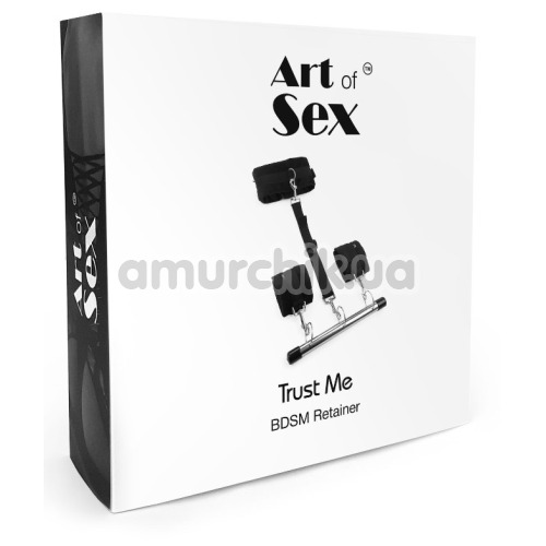 Нашийник із фіксаторами для рук Art of Sex Trust Me BDSM Retainer, чорний
