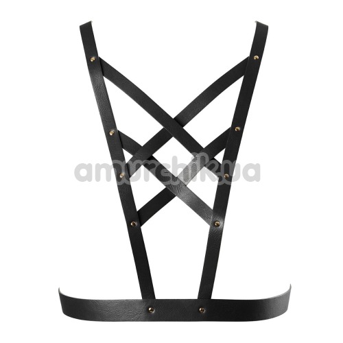 Портупея Bijoux Indiscrets Maze Cross Cleavage Harness, чёрная - Фото №1