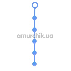Анальний ланцюжок Delight Throb з пухирцями, 25 см блакитний - Фото №1