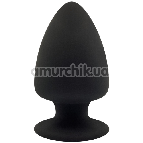 Анальная пробка SilexD Premium Silicone Plug Model 1 Size L, черная - Фото №1