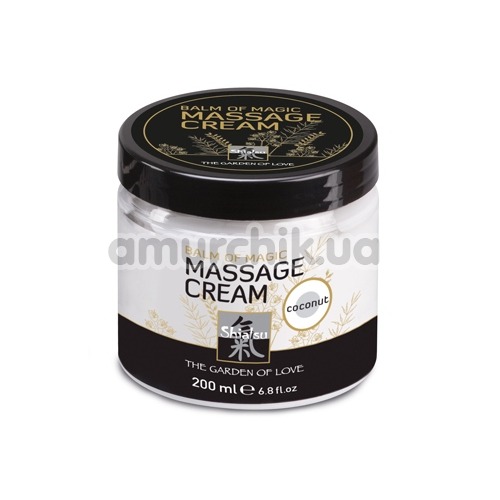 Крем для массажа Shiatsu Balm Of Magic Massage Cream Coconut - кокос, 200 мл - Фото №1