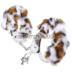 Наручники Roomfun Furry Cuffs, леопардові - Фото №1
