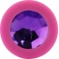 Анальна пробка з фіолетовим кристалом SWAROVSKI Zcz, рожева - Фото №2