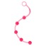 Анальная цепочка Jelly Pleasure Beads, розовая - Фото №0