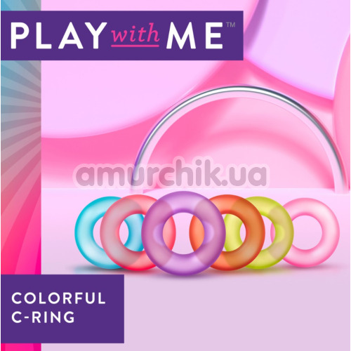 Набор эрекционных колец для члена Play With Me King Of The Ring, разноцветный