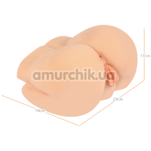 Искусственная вагина и анус с вибрацией Kokos Juliana, телесная