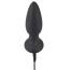 Анальная пробка с ротацией Black Velvets Rotating & Vibrating Plug, черная - Фото №2