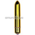 Вибратор X-Basic Bullet Long, золотой
