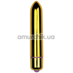Вібратор X-Basic Bullet Long, золотий - Фото №1