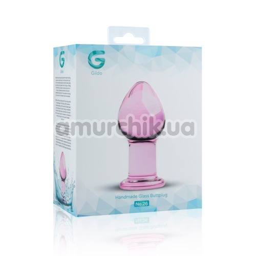 Анальна пробка Gildo Handmade Glass Buttplug No.26, рожева