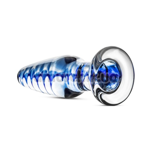 Анальна пробка Gildo Handmade Glass Buttplug No.23, блакитна