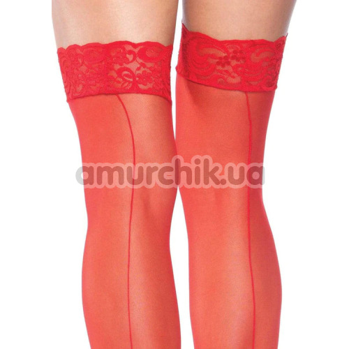 Панчохи Leg Avenue One Size Nuna Sheer Thigh High Stockings, червоні