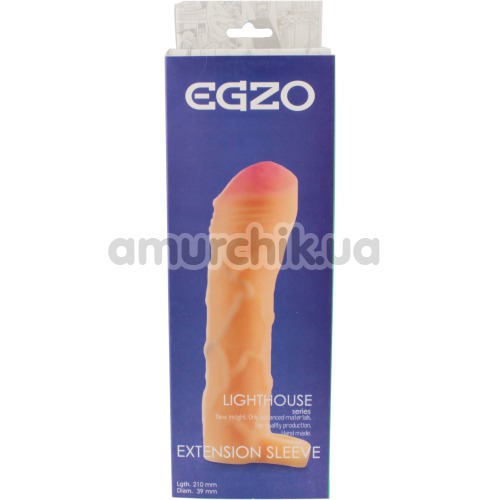 Насадка на пенис Egzo 21 см, телесная