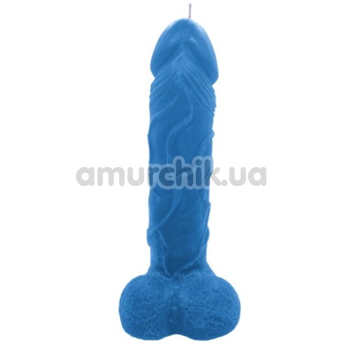 Свеча в форме фаллоса Чистий Кайф Blue Size L, голубая